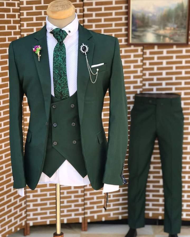Bottle green 3pc suits