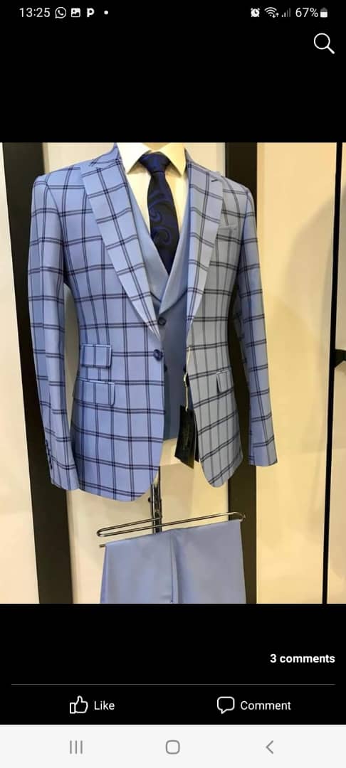 Light Blue Scotch 3 PC suit