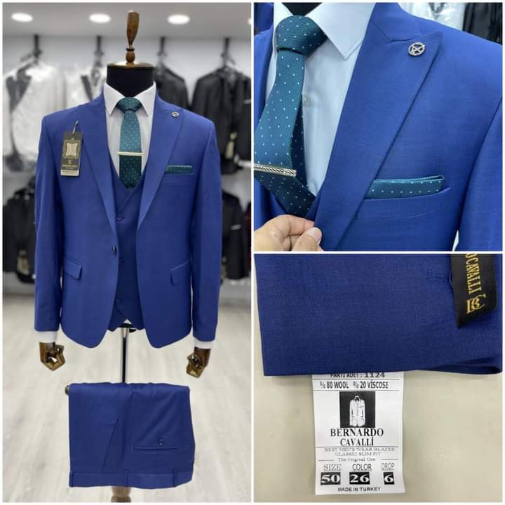 Royal blue 3pc Suit