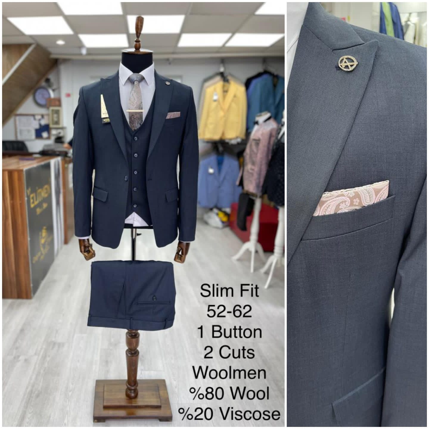 Midnight blue 3pc suit