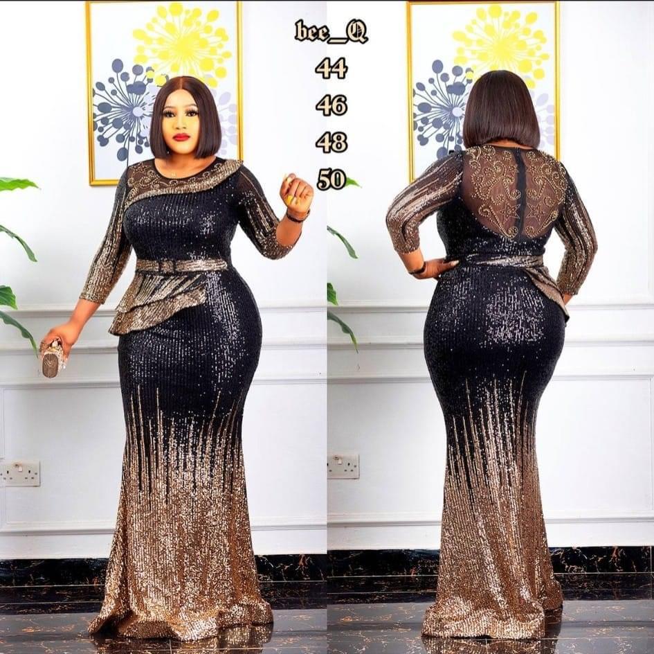 Black glitter dinner dress 