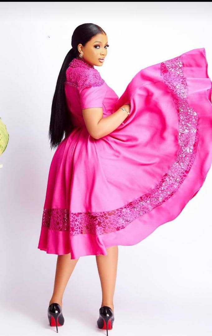 Pink beaded dress 