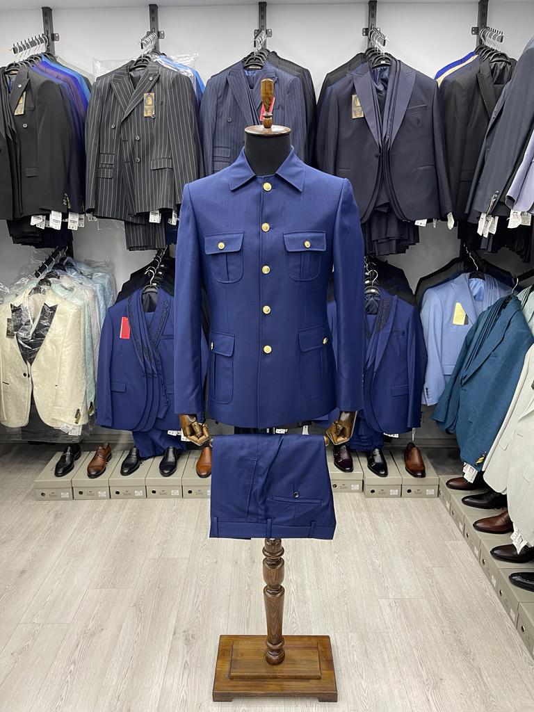 Blue safari suits 